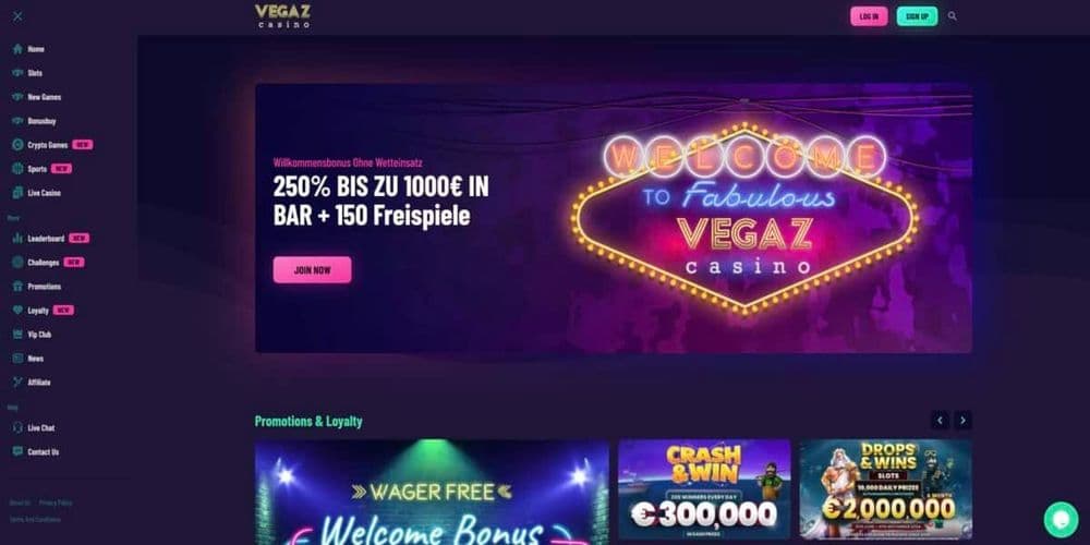 Vegaz Casino Bonus