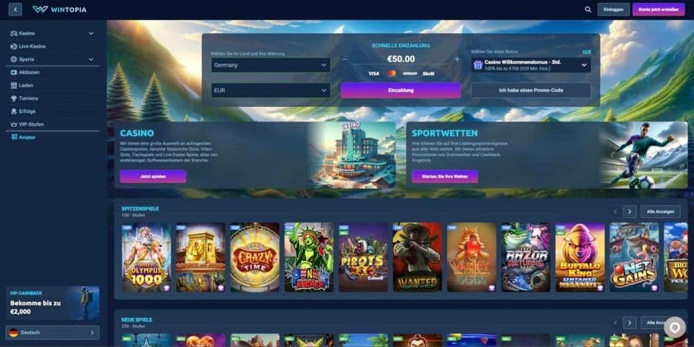 Wintopia Casino Bonus