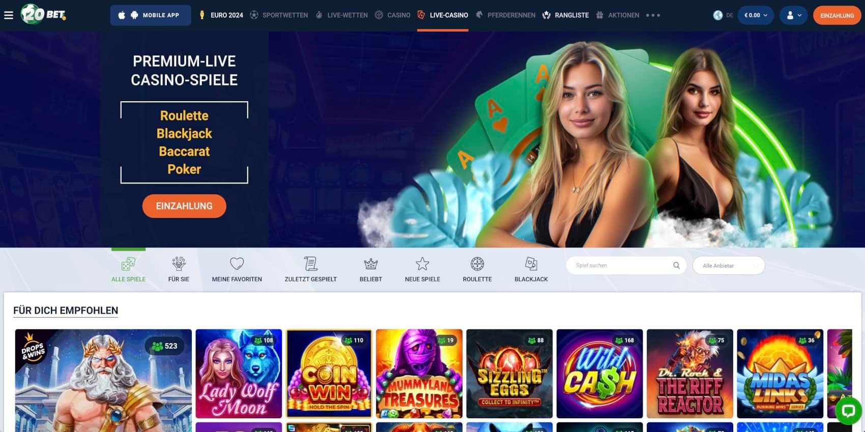 20Bet Live-Casino