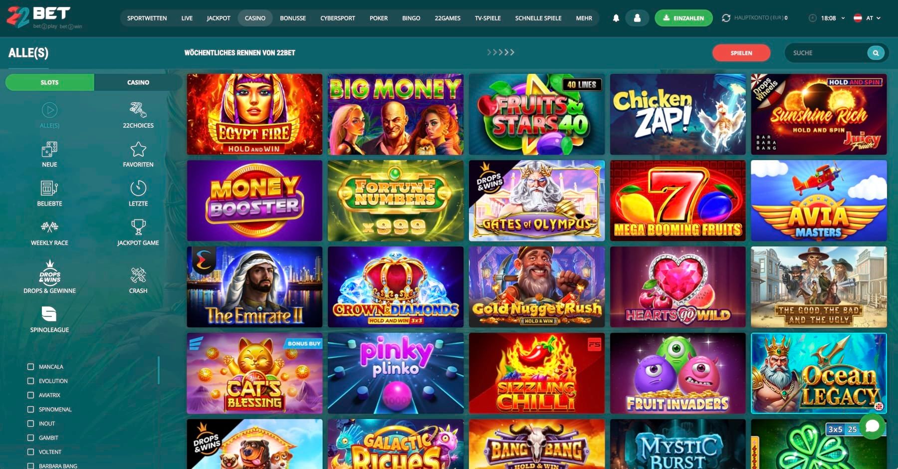 22Bet Casino Slots