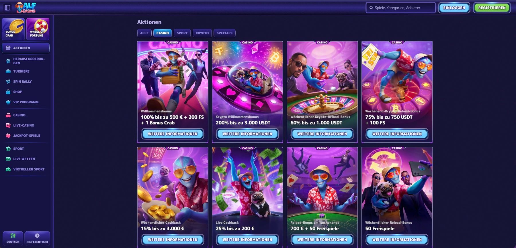 Alf Casino Aktionen