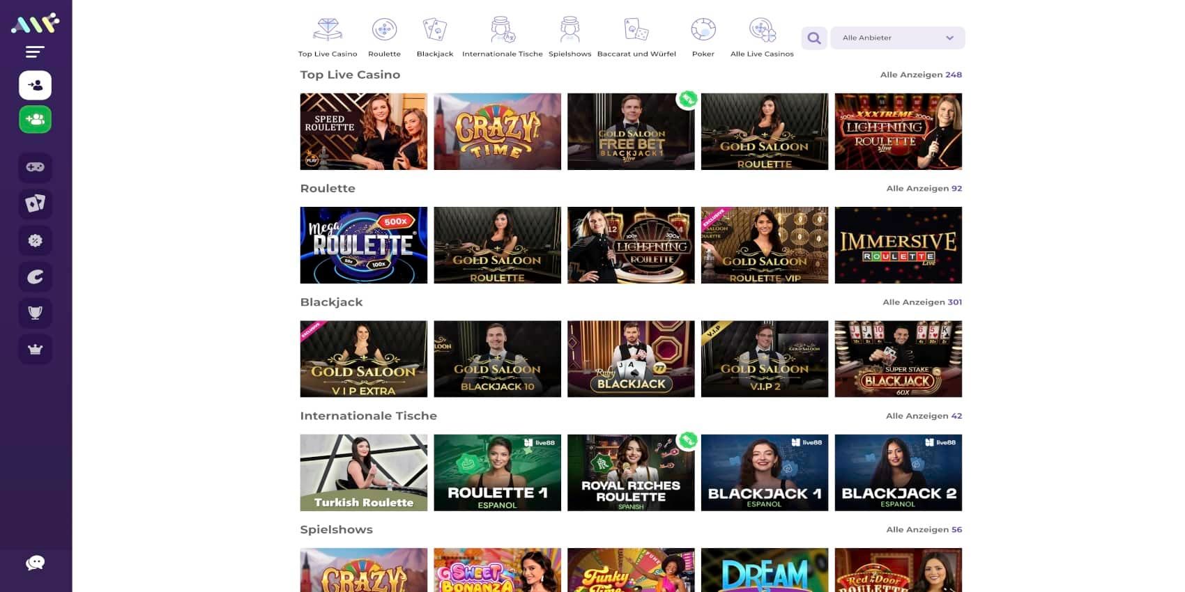 Alf Casino Livespiele