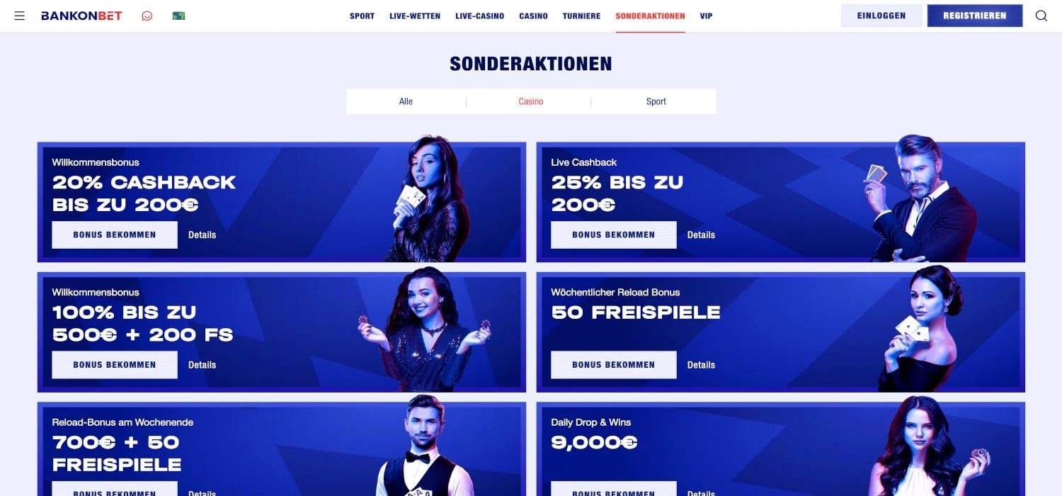 Bankonbet Casino Bonus Aktionen