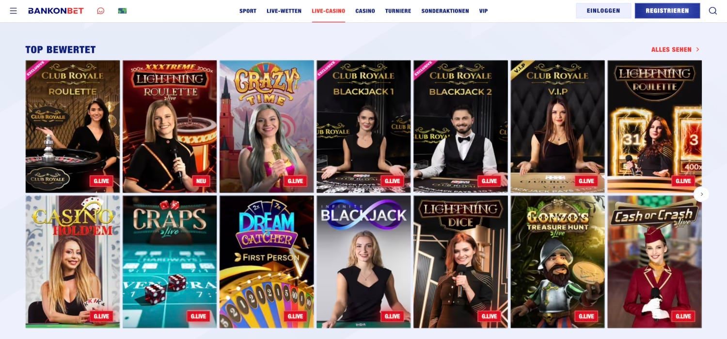 Bankonbet Casino Live