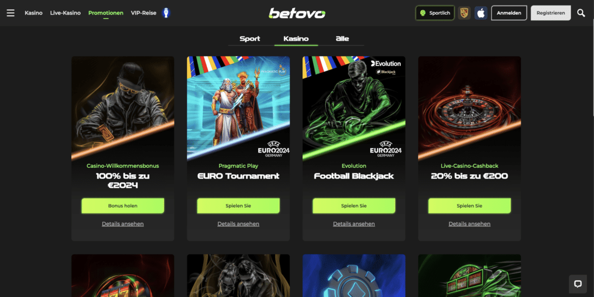 Betovo Casino Aktionen