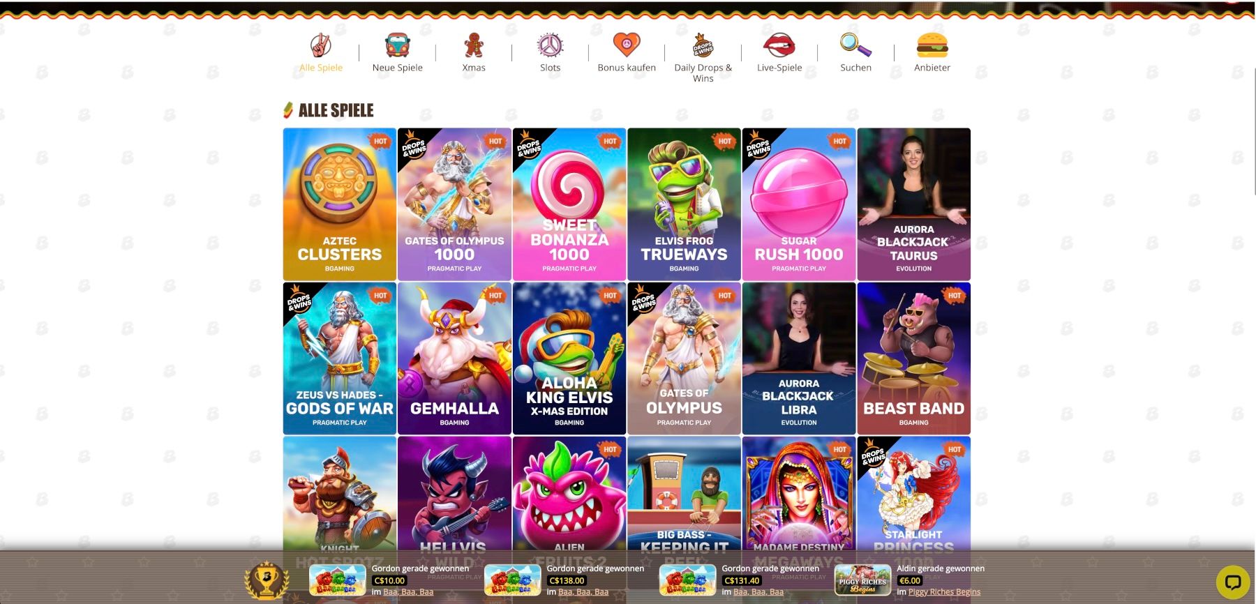 Bob Casino Alle Spiele