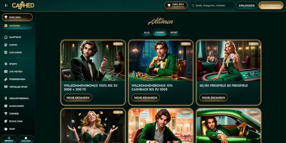 Cashed Casino Aktionen