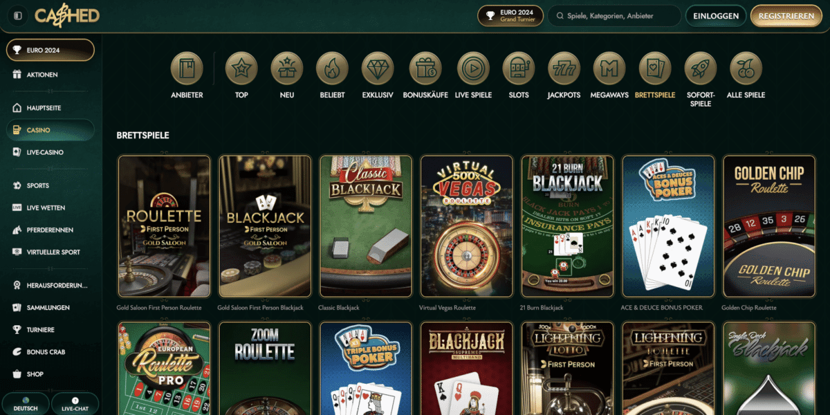 Cashed Casino Tischspiele