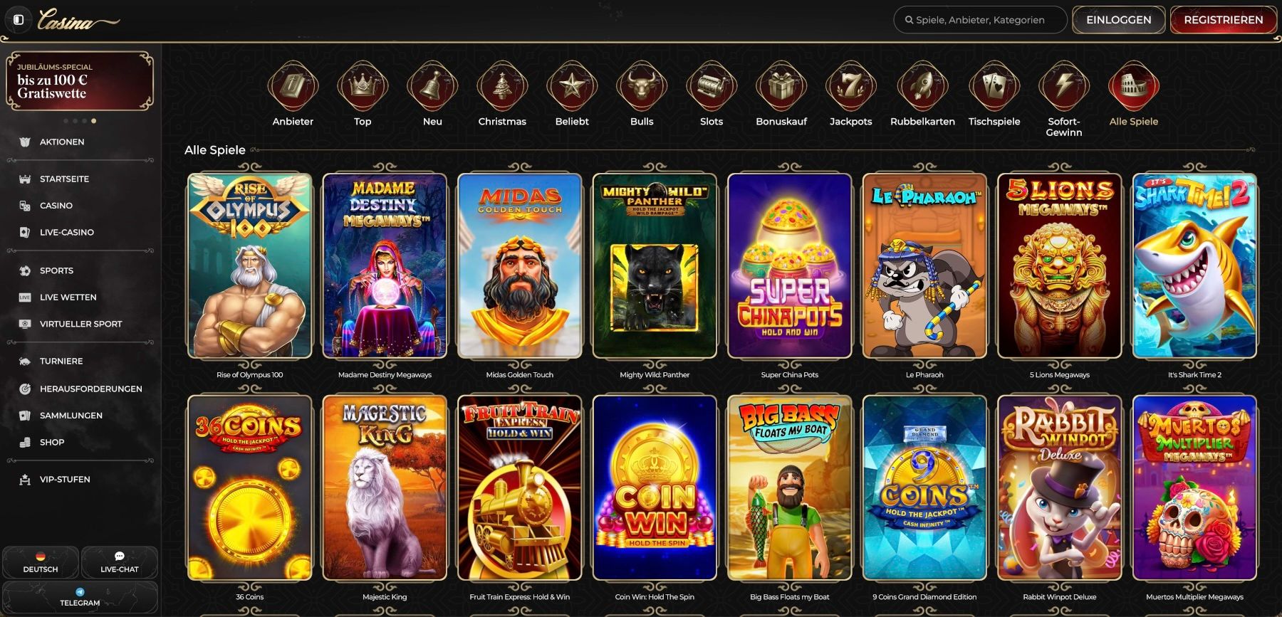 Casina Casino Alle Spiele