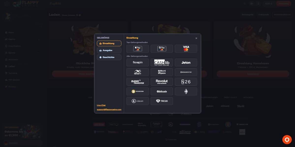 Flappy Casino Einzahlen