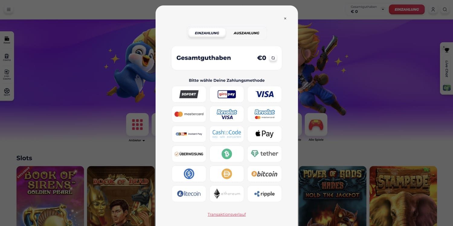 Greatwin Casino Einzahlen