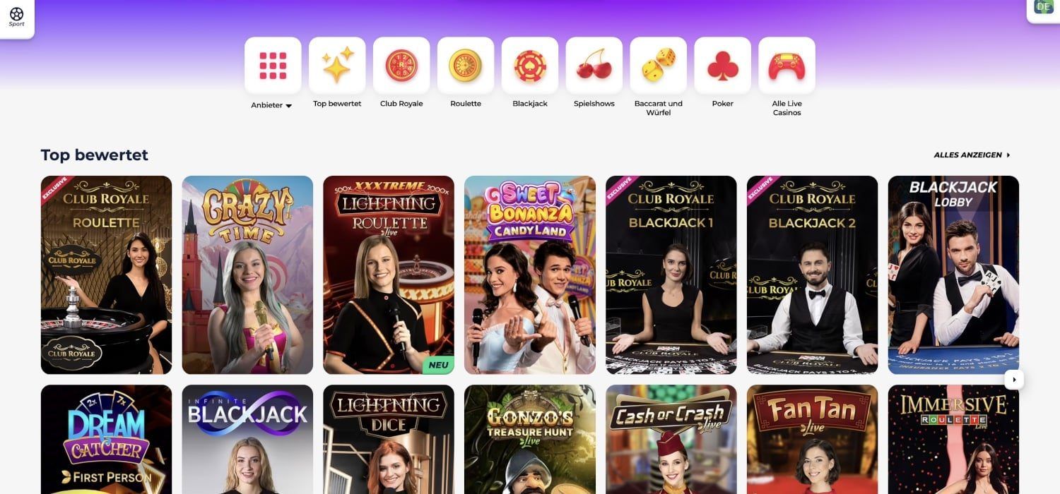 Greatwin Casino Livespiele