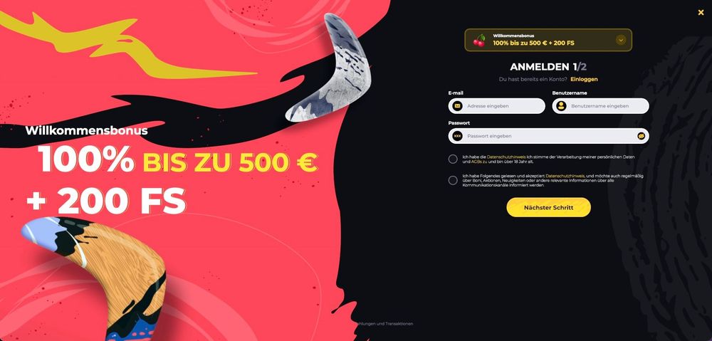 Boomerang Casino Bonus