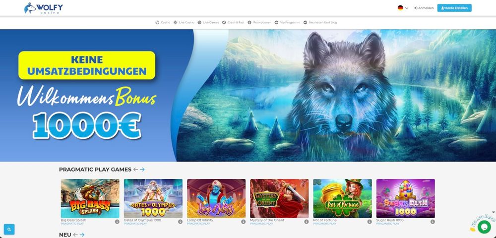 Wolfy Casino Bonus