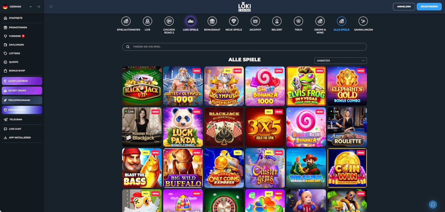 Loki Casino Alle Spiele