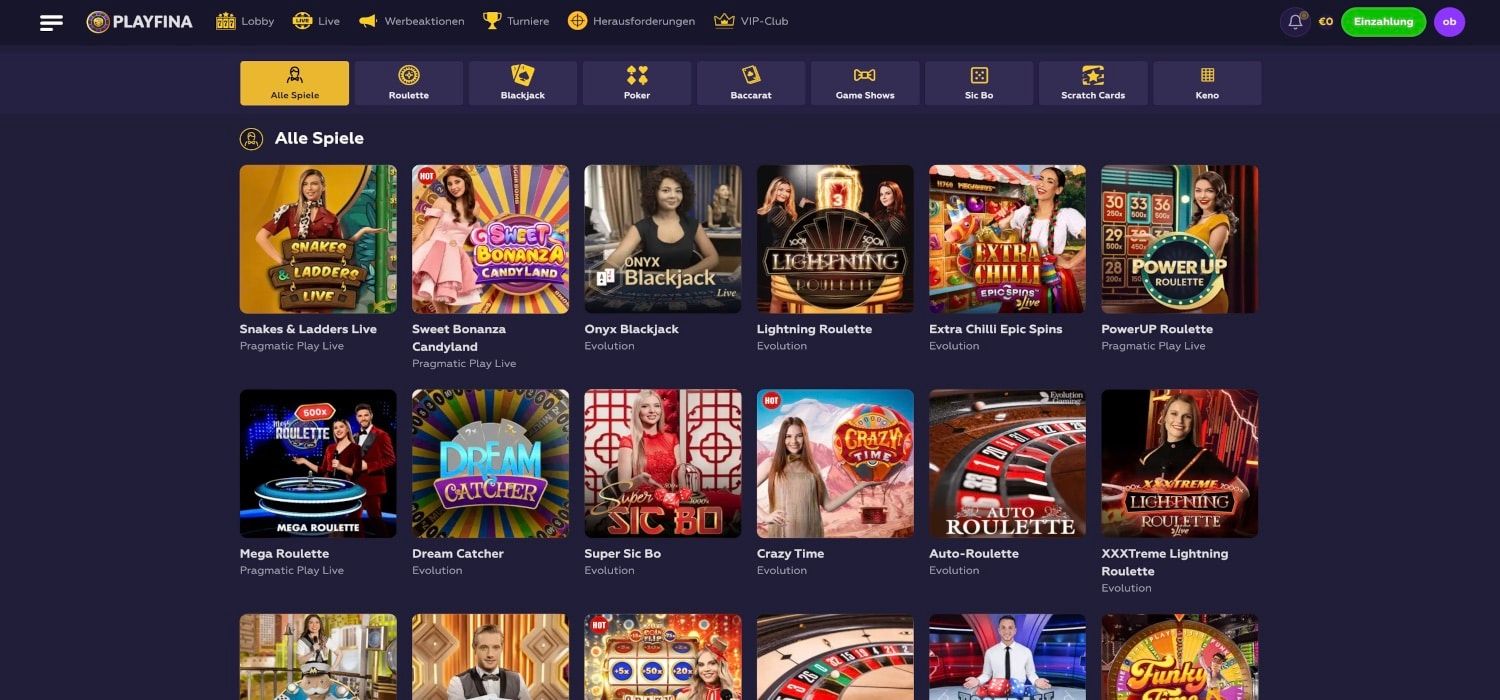 Playfina Live-Casino