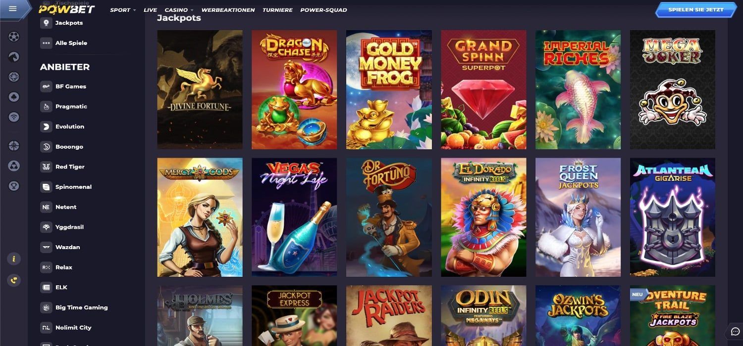 PowBet Casino Jackpots