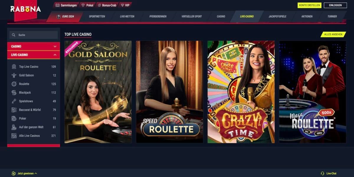 Rabona Live-Casino