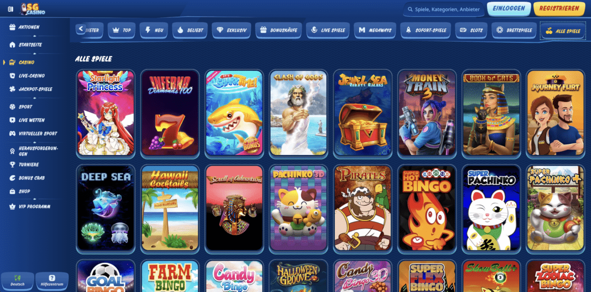 SG Casino Alle Spiele