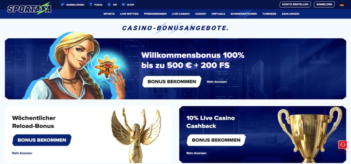 Sportaza Casino Bonus Aktionen