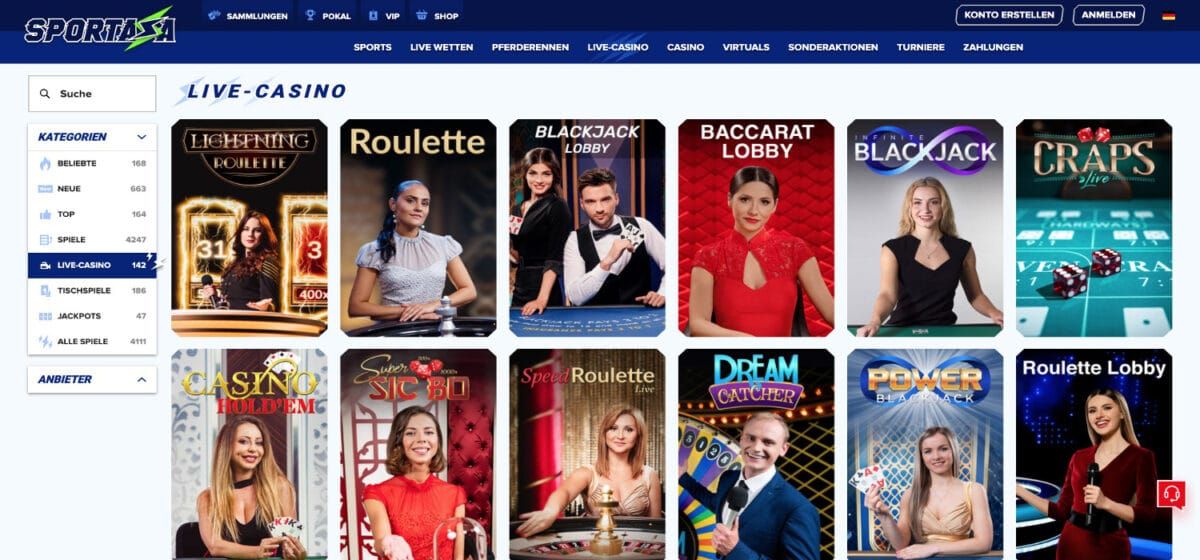 Sportaza Live Casino