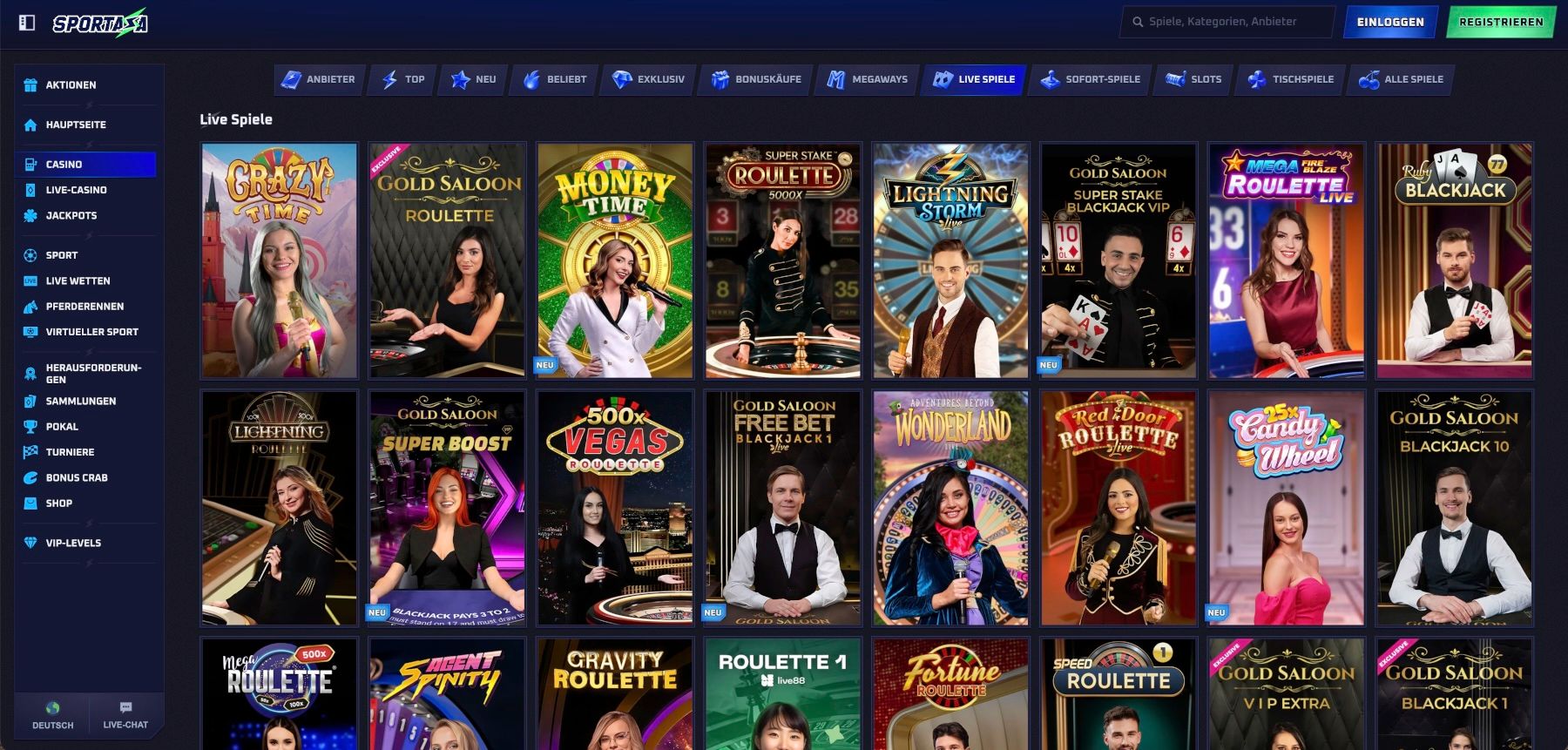 Sportaza Live-Casino