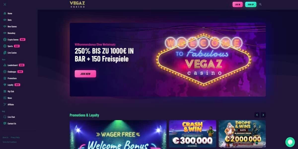 Vegaz Casino Bonus