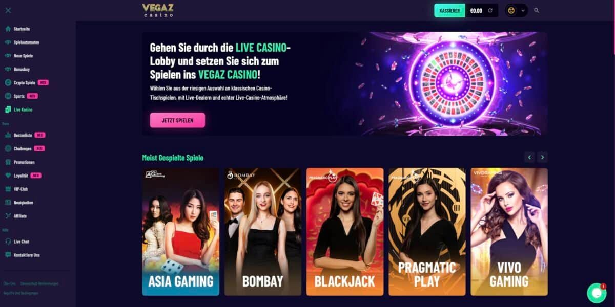 Vegaz Live-Casino