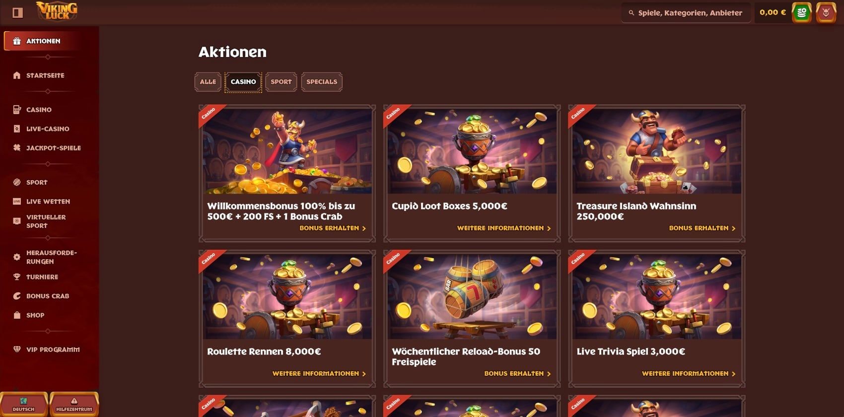 VikingLuck Casino Aktionen