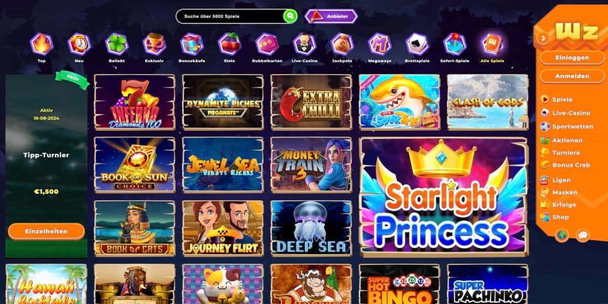 Wazamba Casino Alle Spiele