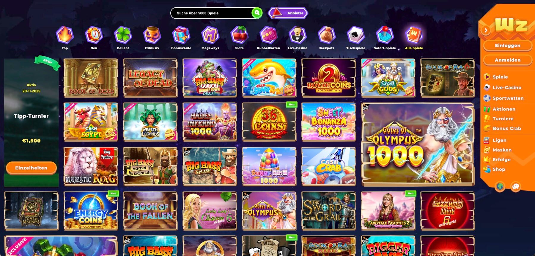Wazamba Casino Alle Spiele
