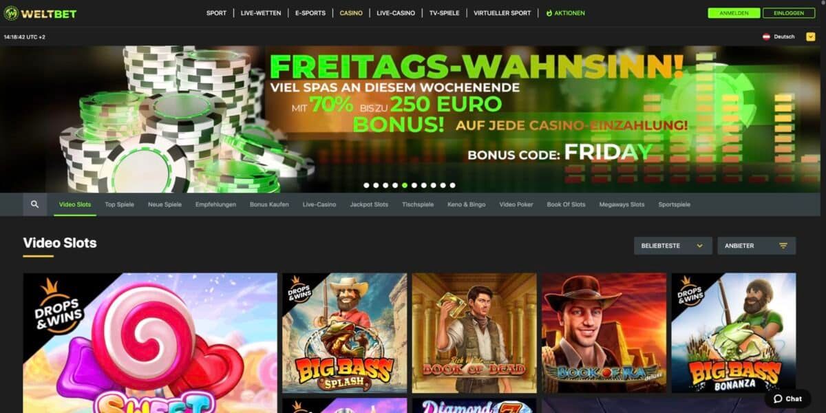 Weltbet Casino Lobby