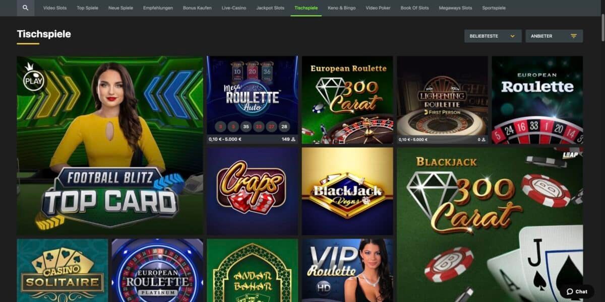 Weltbet Casino Tischspiele